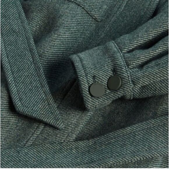 Ted Baker Emerii Oversized Belted wool blend Shacket shirt jacket XXL green new - Picture 15 of 15